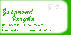 zsigmond vargha business card